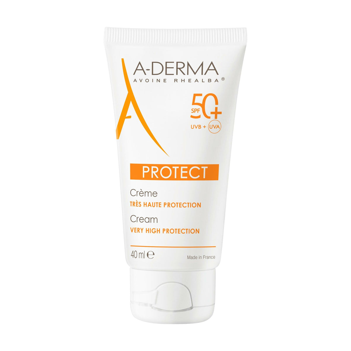 A-Derma Protect Crema protezione solare viso molto alta SPF50+ per pelli fragili secche 40ml-4