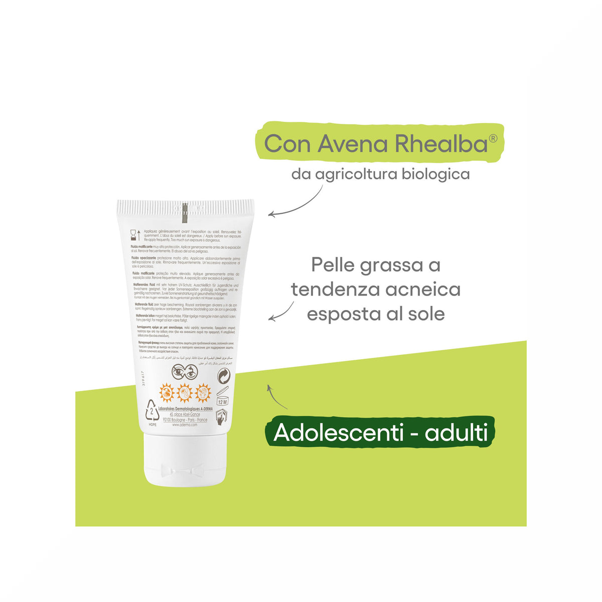 A-Derma Protect AC Fluido opacizzante protezione solare viso molto alta SPF50+ 40ml-8