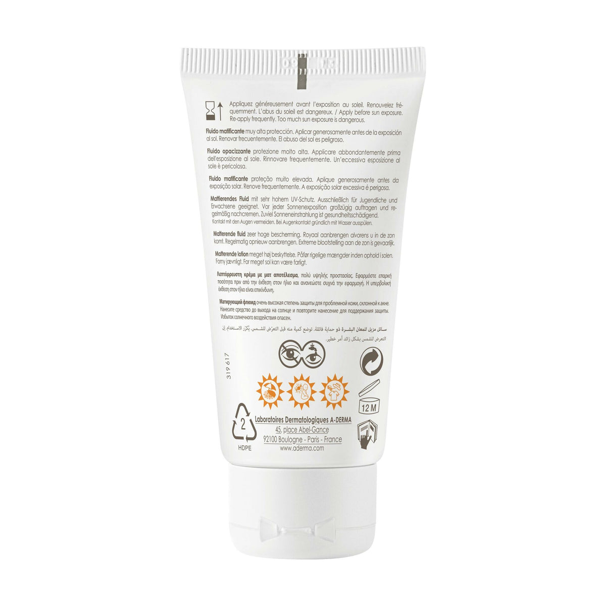 A-Derma Protect AC Fluido opacizzante protezione solare viso molto alta SPF50+ 40ml-5