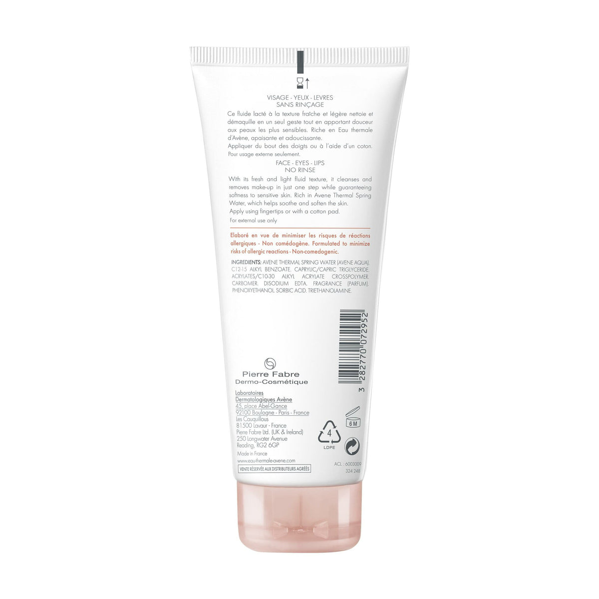 Avène Latte Struccante 3 in 1 deterge strucca e lenisce viso e occhi 200ml-6