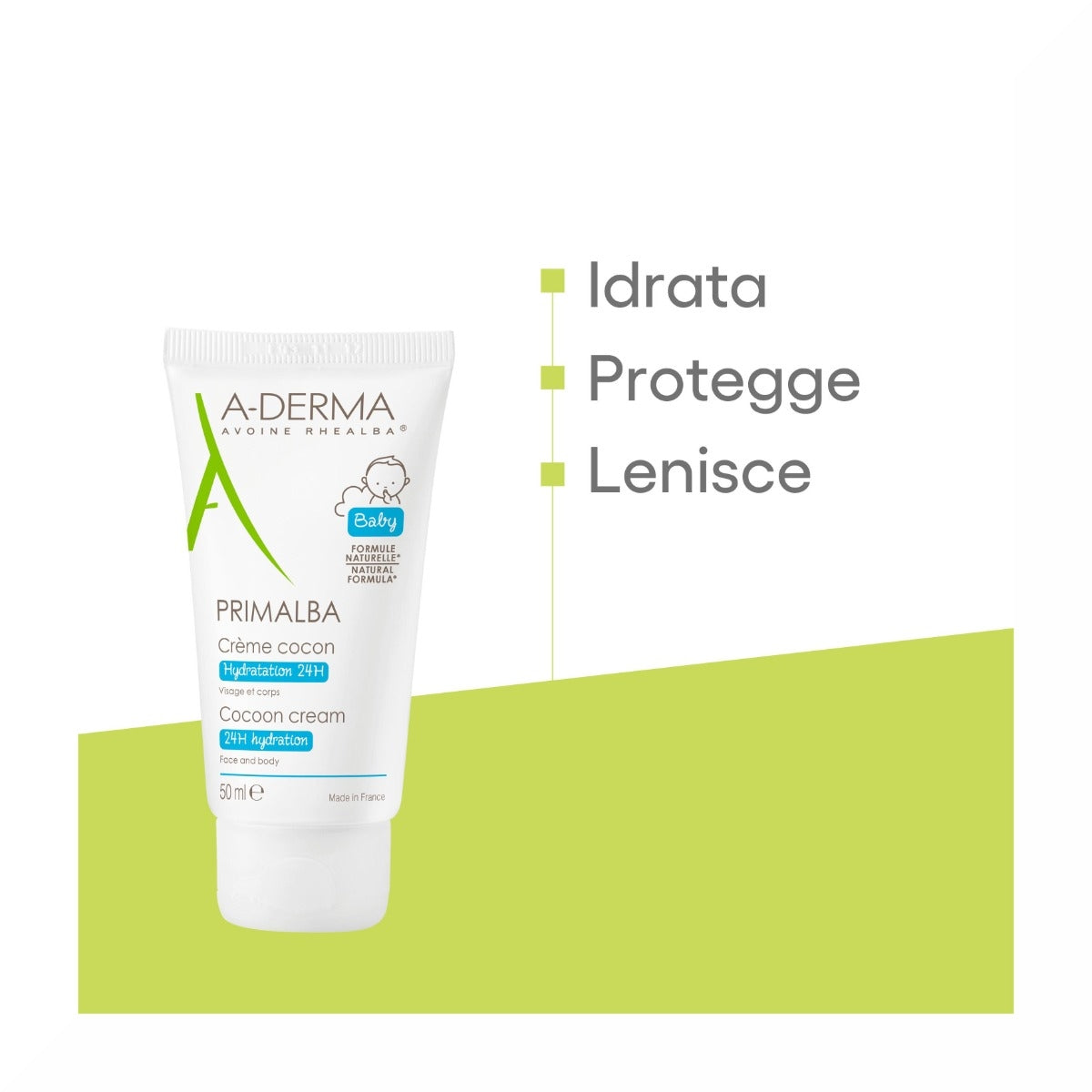 A-Derma Primalba Crema Cocon idratazione 24h per viso e corpo 50ml-6