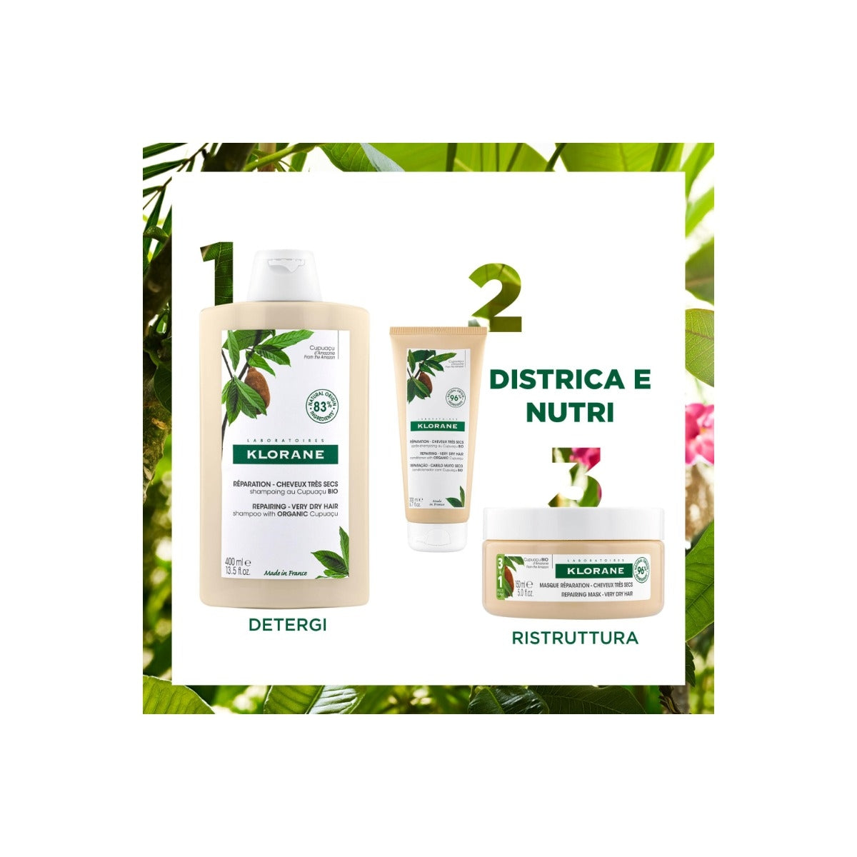 Klorane Maschera Riparatrice al Burro di Cupuacu Bio 150ml-7