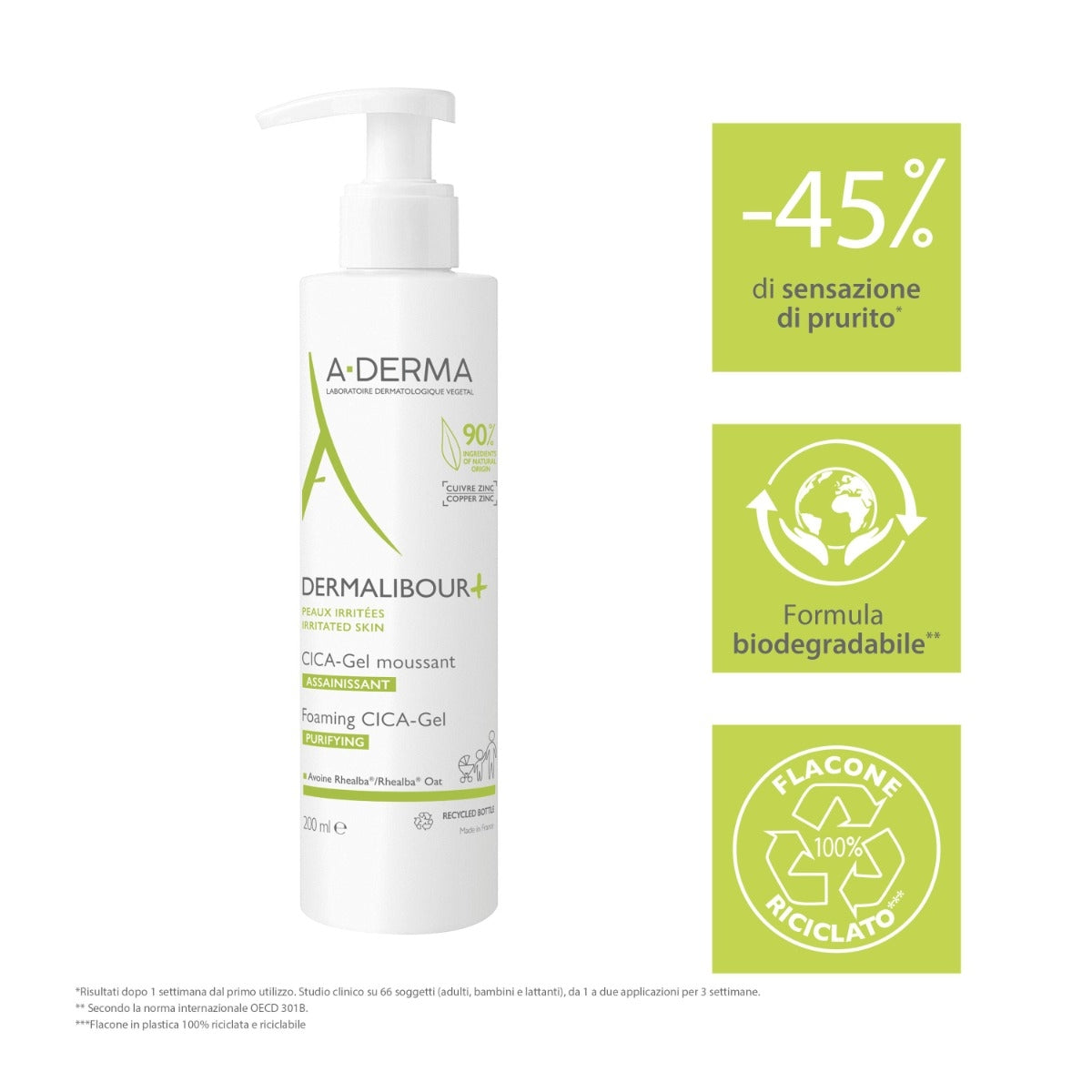 A-Derma Dermalibour + Cica Gel detergente purificante pelli irritabili 200ml-5