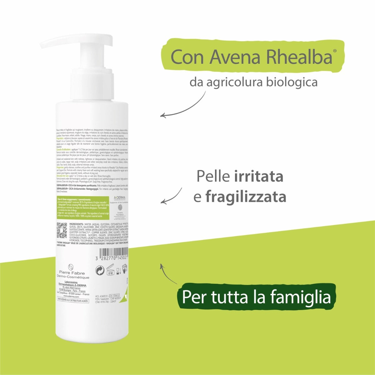 A-Derma Dermalibour + Cica Gel detergente purificante pelli irritabili 200ml-7