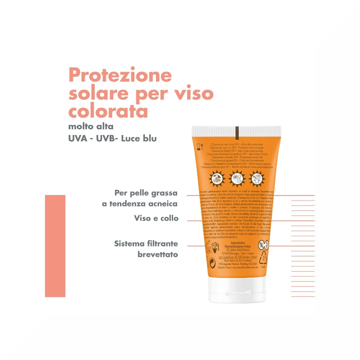 Avène Cleanance Colorato SPF 50+ Solare Viso 50ml-4