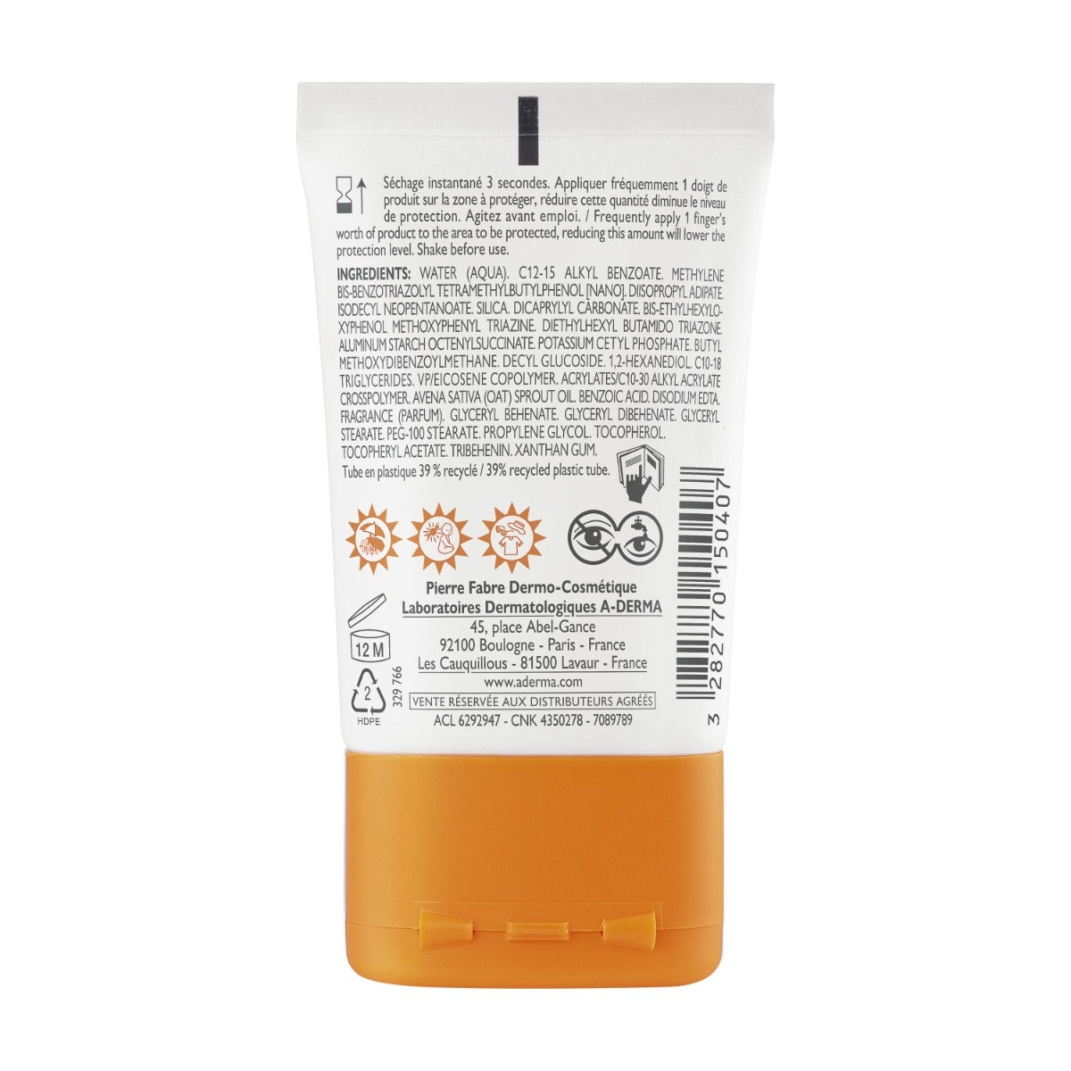 Aderma Protect Pocket Fluido Invisibile Solare Viso 30ml SPF50+-1
