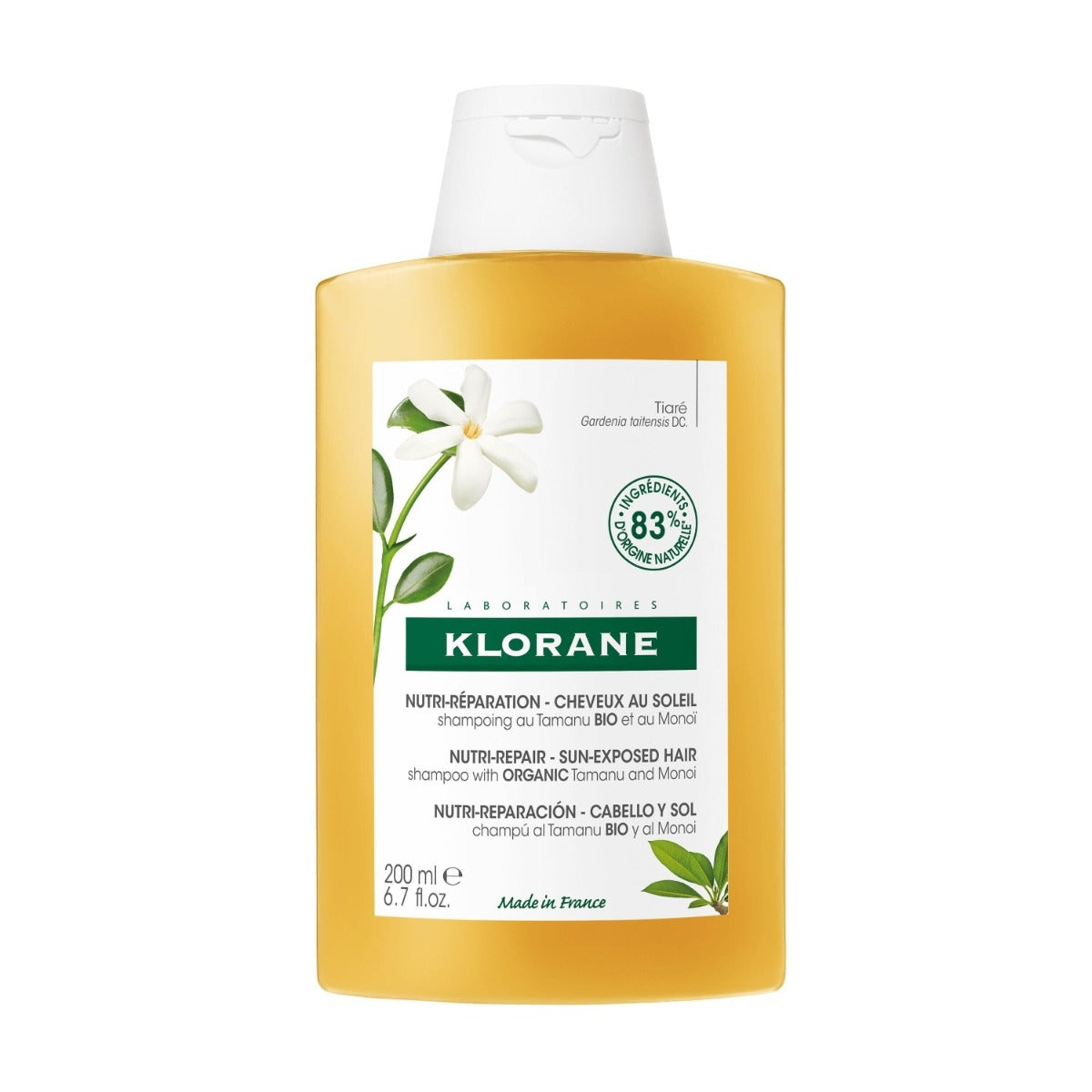 Klorane Shampoo Nutritivo per capelli esposti al sole al Tamanu Bio e Monoï 200ml-2