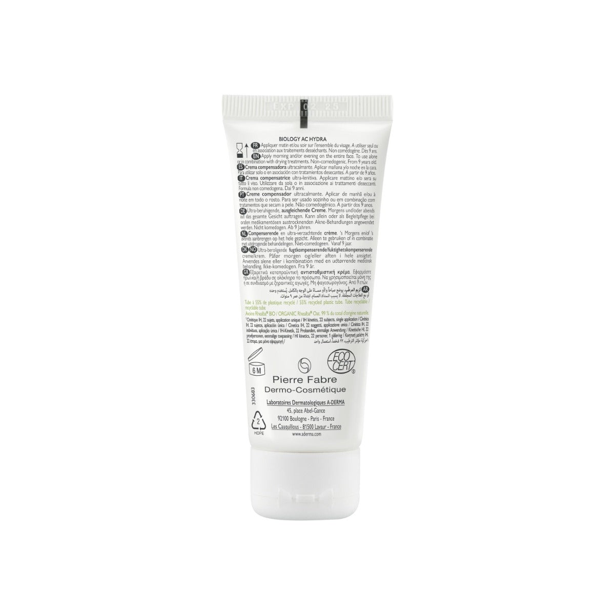 A-Derma Biology AC Hydra crema compensatrice ultra-lenitiva anti-imperfezioni 40ml-9