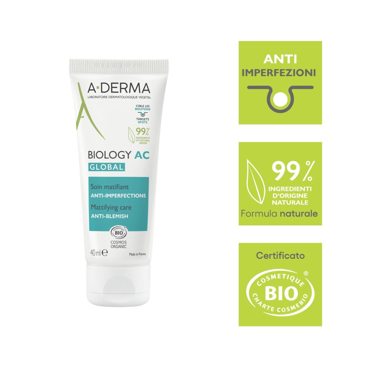A-Derma Biology AC Global trattamento opacizzante anti-imperfezioni 40ml-2