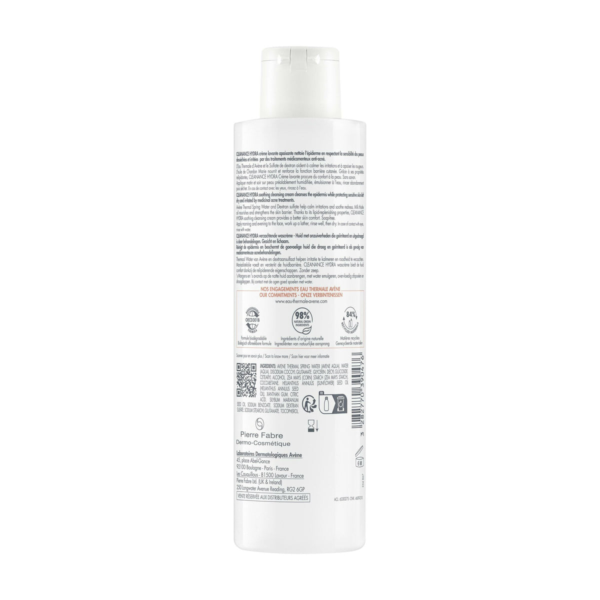 Eau Thermale Avène Cleanance Hydra Crema Detergente Lenitiva 200ml-2