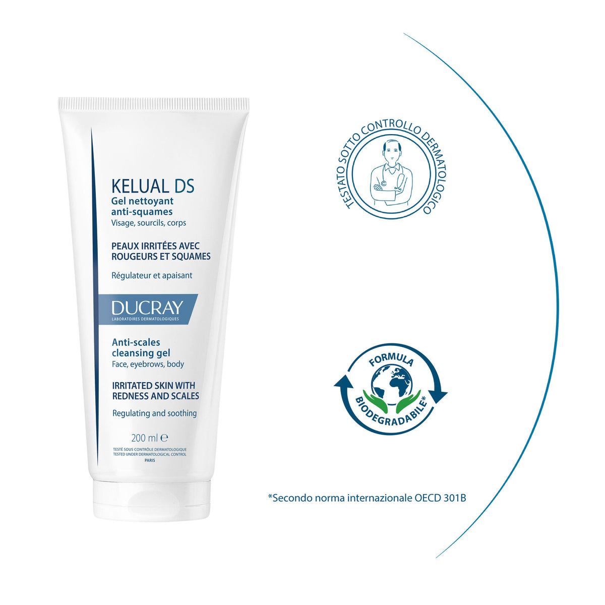 Ducray Kelual Ds Gel Detergente Anti-Squame Viso E Corpo 200ml-4