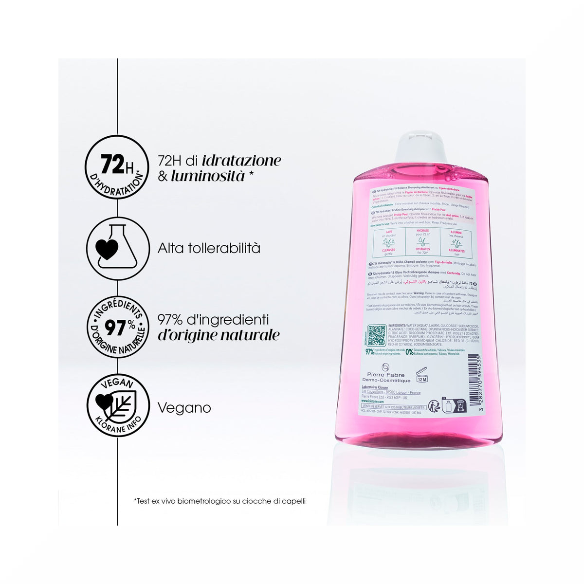 Klorane Shampoo Idratante Illuminante Fico d’India 200ml-2