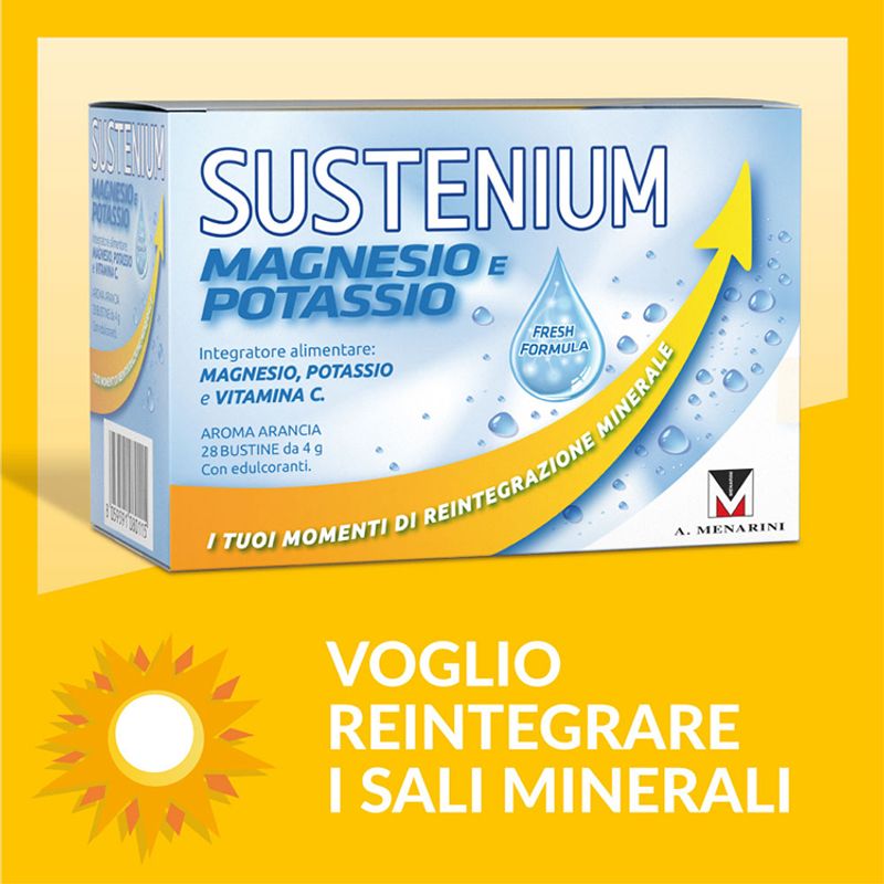 Sustenium Magnesio e Potassio Gusto Arancia 28 bustine-2