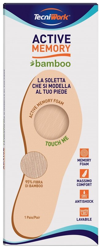 Tecniwork Active Memory soletta in bamboo 1 paio misura 39-1