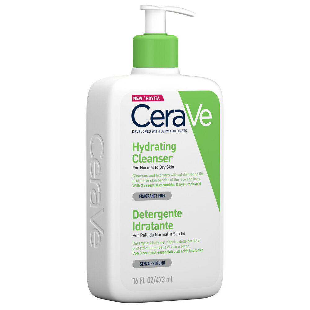 CeraVe Detergente Idratante Viso Pelle da Normale a Secca, con acido ialuronico e ceramidi 473 ml-11