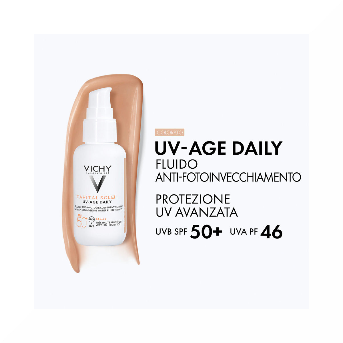 Vichy Capital Soleil Fluido Anti-Fotoinvecchiamento colorato 50+SPF 40 ml-10