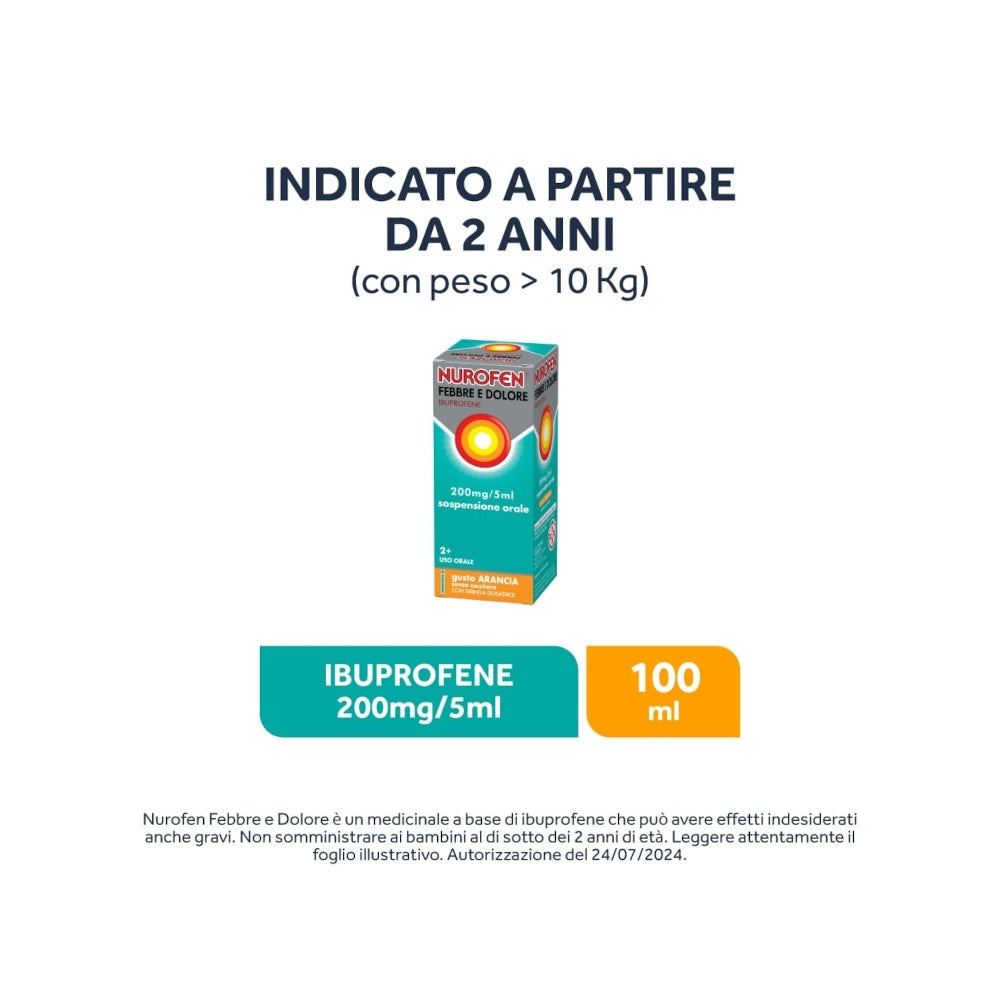 Nurofen Febbre e Dolore Ibuprofene Bambini 200 mg/5 ml 100 ml-3