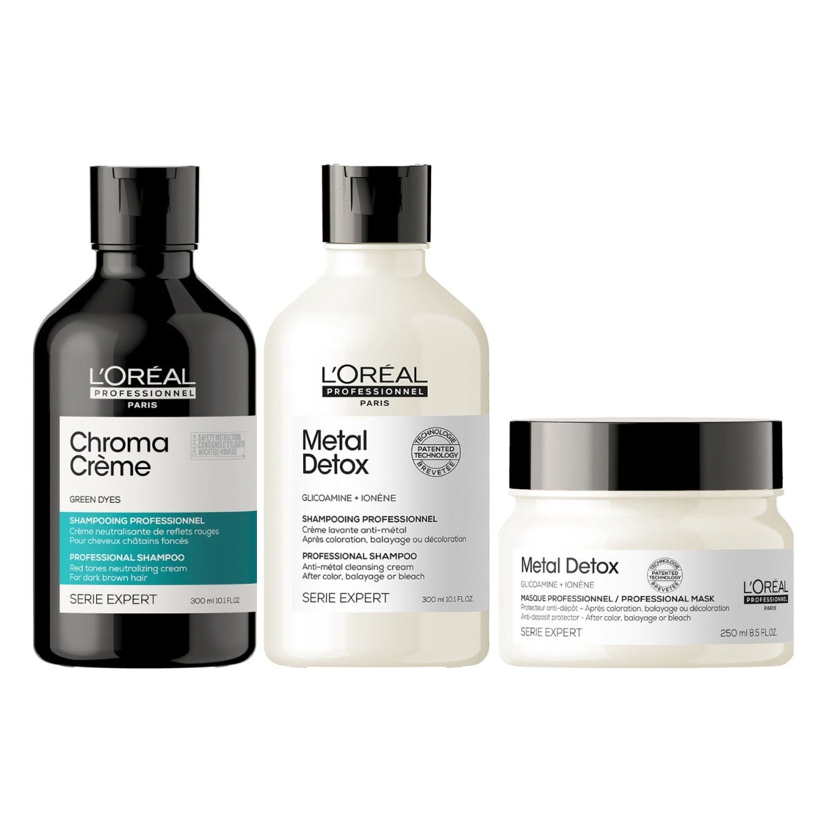 Chroma Creme - Shampoo Verde per capelli da marrone scuro a nero 300ml
