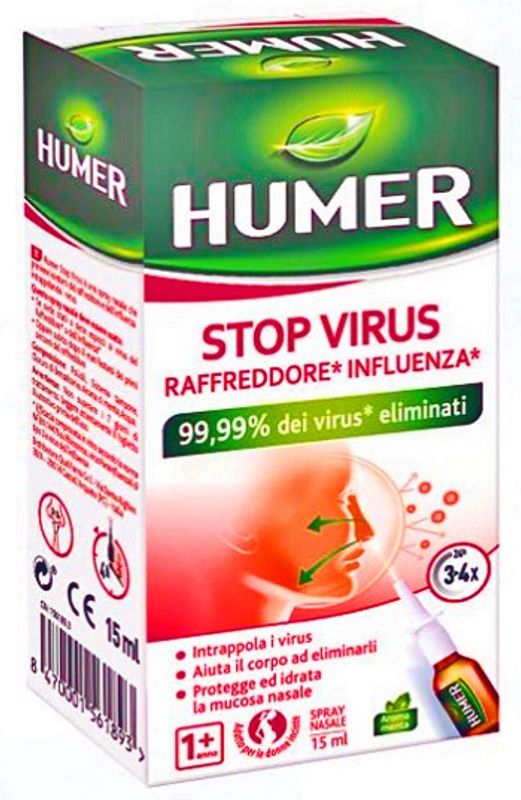 Humer Stop Virus Spray nasale raffredore/influenza 15 ml-1