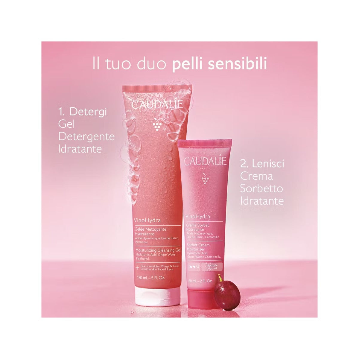 Caudalie VinoHydra Gel Detergente Idratante 150ml-5