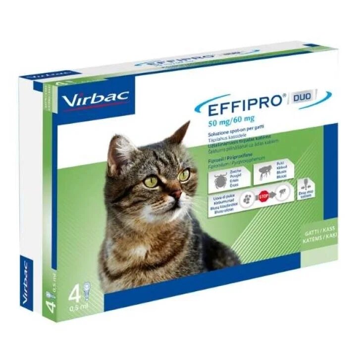 Effipro Duo 24 Pipette Antiparassitarie Per Gatti 1-6kg-1