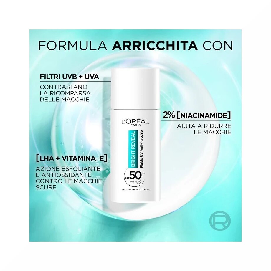 L'Oreal Paris Bright Reveal Fluido UV Anti-Macchie 50ml SPF 50+-3