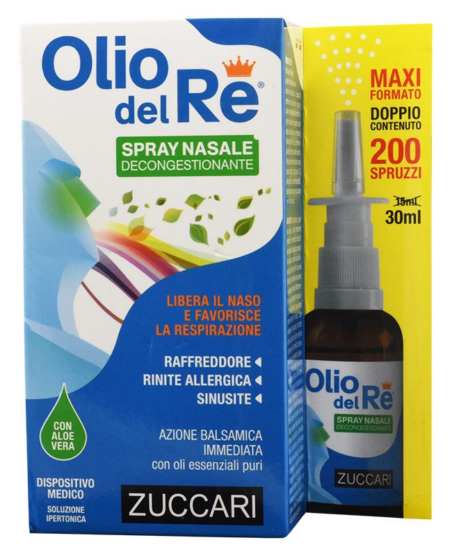Zuccari Olio del Re Spray Nasale Decongestionante con aloe vera 30ml-1