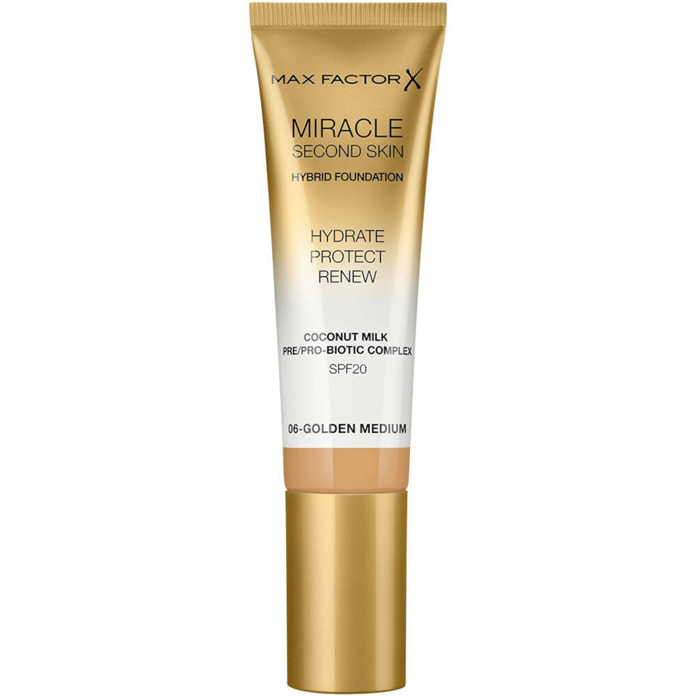 Max Factor Miracle Second Skin Fondotinta Liquido 30ml 06-Golden Medium-2