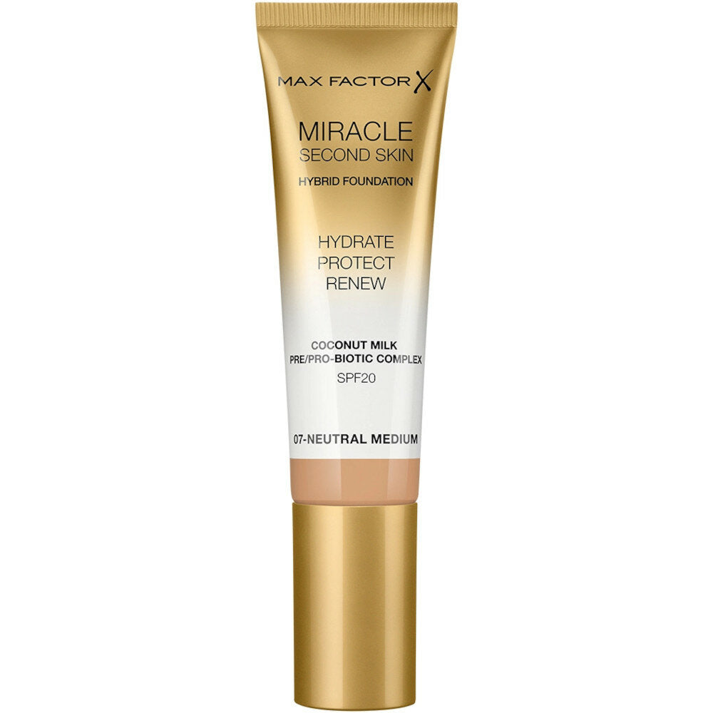 Max Factor Miracle Second Skin Fondotinta Liquido 30ml 07-Neutral Medium-2