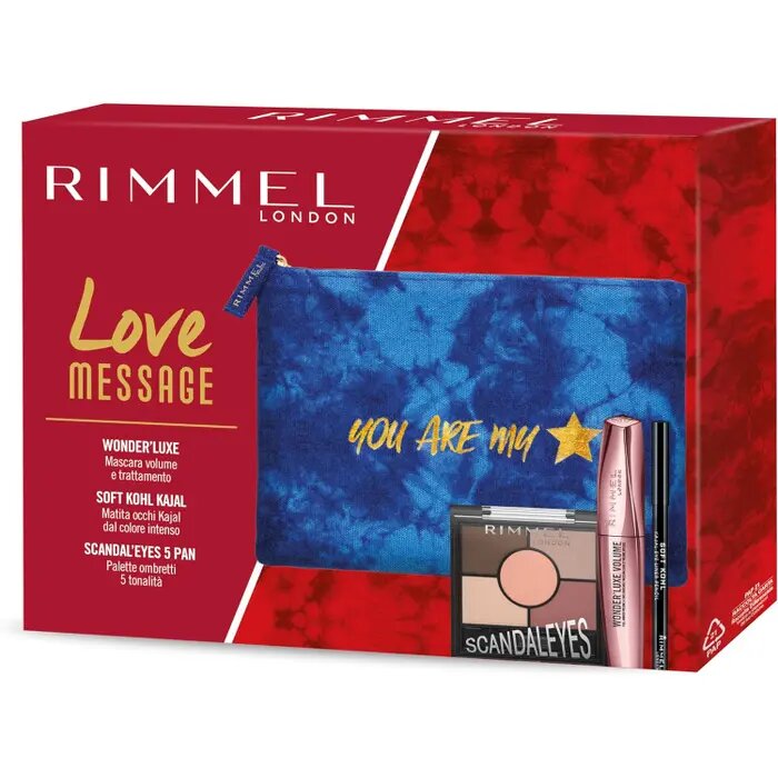 Rimmel Cofanetto Love Message Wonder'Luxe Mascara + Matita Kajal Occhi + Palette Ombretti-2