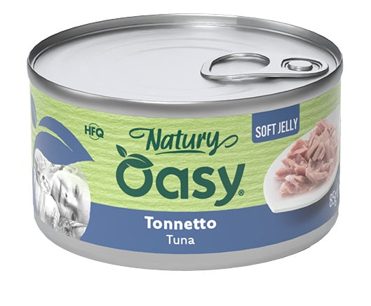 Oasy Wet Cat Natury Soft Jelly Tonnetto Lattina 150 g