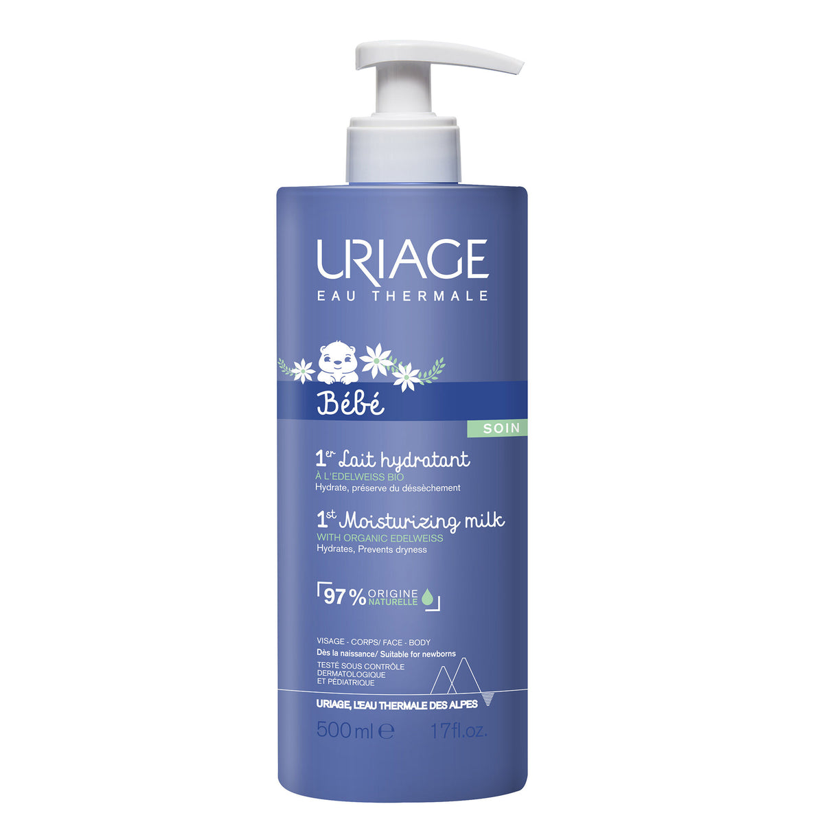 Uriage Eau Thermale Bébé latte idratante viso e corpo 500ml-2