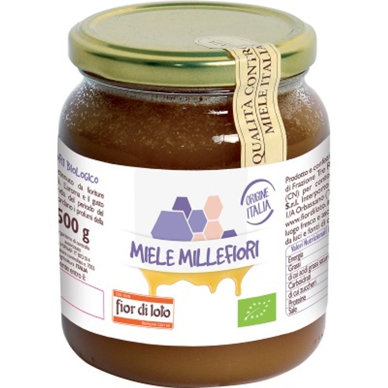 Fior di Loto Miele Millefiori Biologioco 500g-1