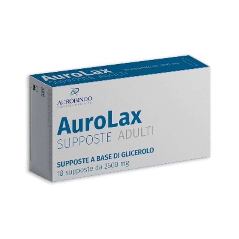 Aurolax supposte per adulti trattamento stitichezza occasionale 18 supposte-1
