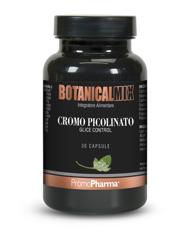 Botanical Mix Cromo Picolinato normali livelli di glucosio 30 capsule vegetali-1