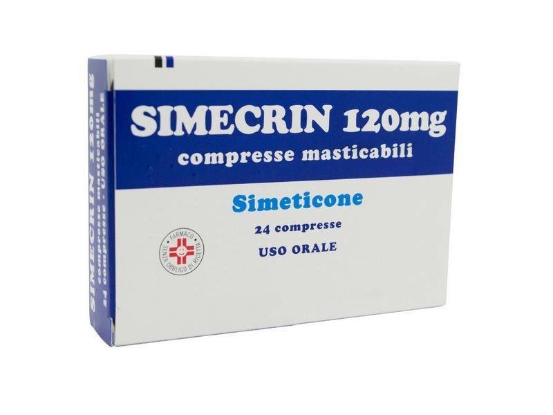 Simecrin disturbi funzionali gastrointestinali 24 compresse masticabili 120 mg-1