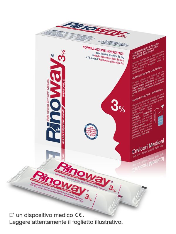 Rinoway 3% Sali Ipertonici per Irrigazione nasale 60 bustine-1
