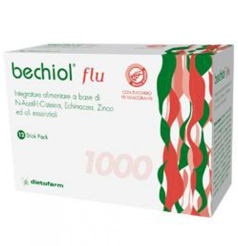 Bechiol Flu Benessere di Naso e Gola 12 bustine stick-1