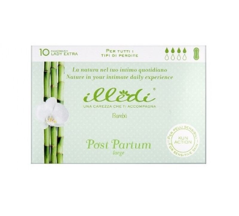 Illedi Assorbenti Lady Super post partum per tutti i tipi di perdite Large 10 pezzi-1
