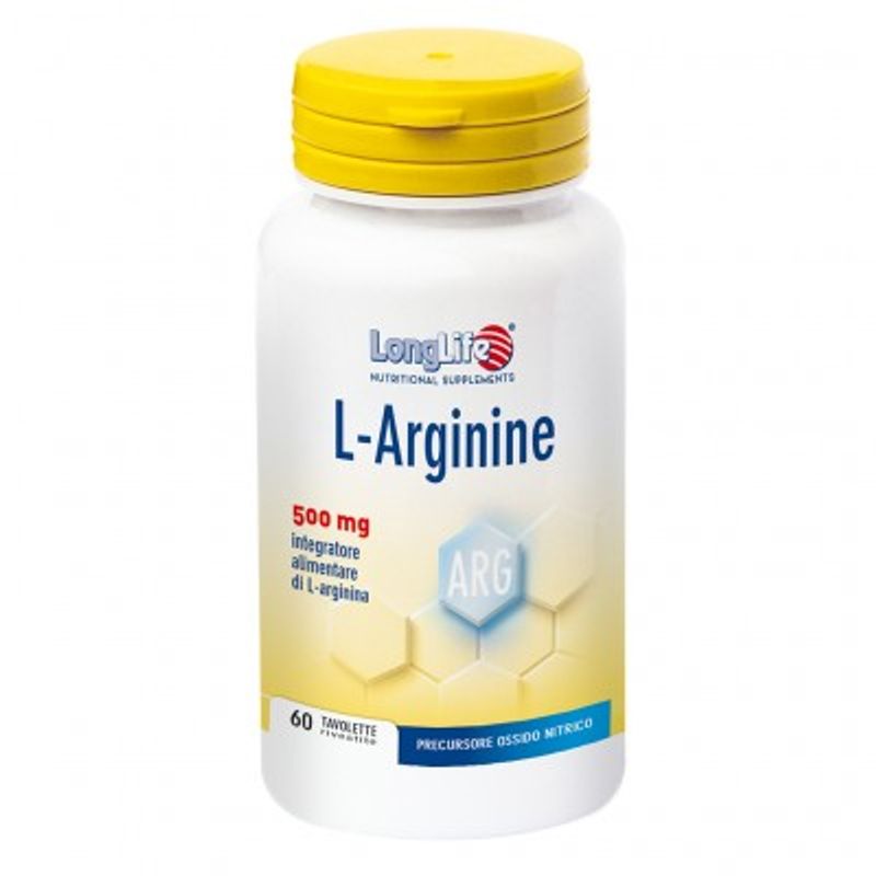 Longlife L-Arginine integratore alimentare ideale per i bambini in caso di stress 60 tavolette-1