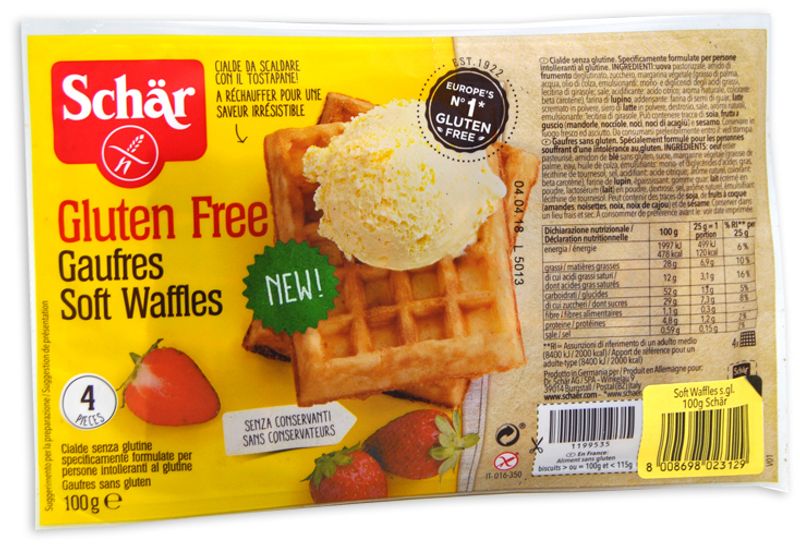 Schar Gaufres Soft Waffles cialde soffici senza glutine 4 pezzi-1