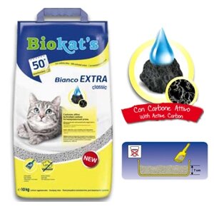 Biokat's Bianco Classic Extra Lettiera Con Carbone Attivo Per Gatti 10kg-1