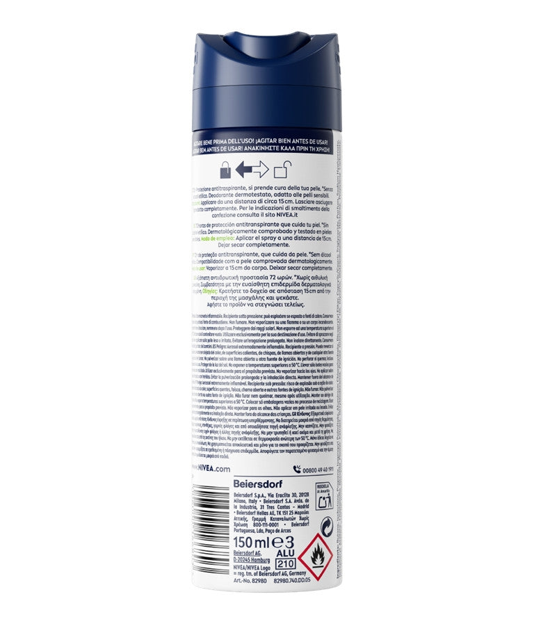 Nivea Men Derma Control Sensitive Deodorante Antitraspirante Spray 72H 150ml-2