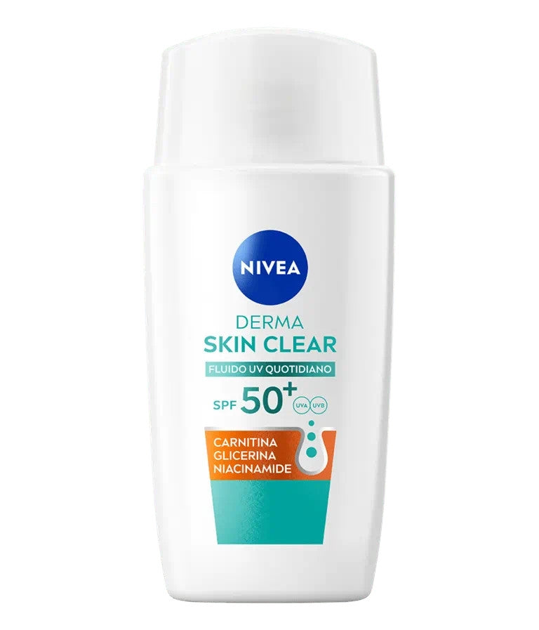 Nivea Derma Skin Clear Fluido Uv Quotidiano SPF50+ Opacizzante Viso 40ml-2