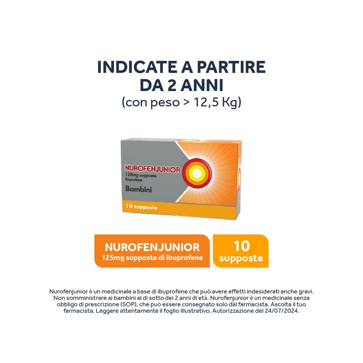 NurofenJunior 125mg Bambini 10 supposte-8