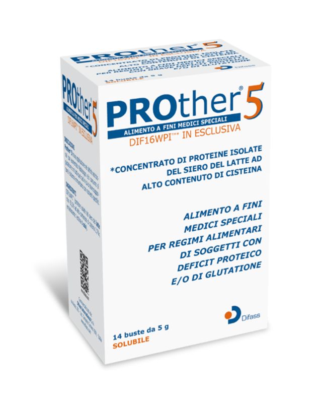 Prother 5 concentrato di proteine isolate dal siero di latte 14 buste da 5g-1