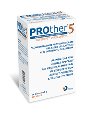 Prother 5 concentrato di proteine isolate dal siero di latte 14 buste da 5g-1