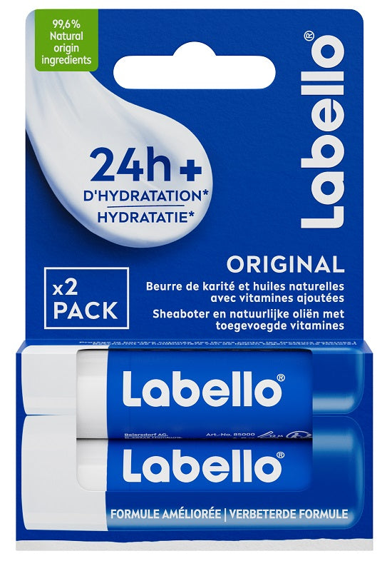 Labello Classic Care Duopack Balsamo Burrocacao Classico Fondente Sulle Labbra 2x4,8g-1