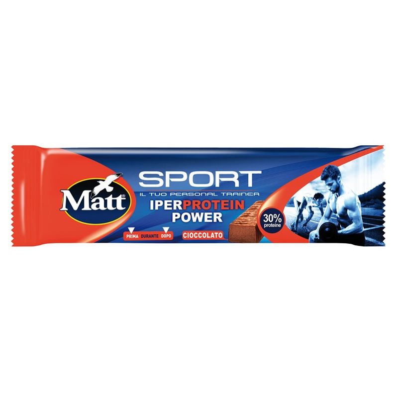 Matt Energy Sprint barretta proteica utile per la massa muscolare gusto Cioccolato 35g-1