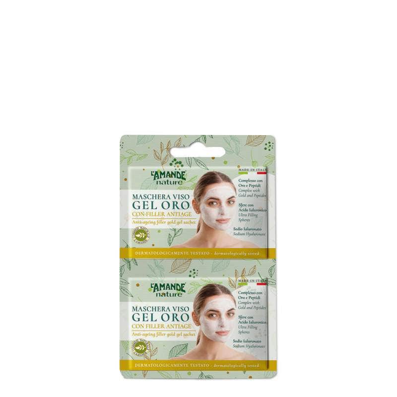 L'Amande Maschera Viso Gel Oro con Filler Antiage 2x5ml-2